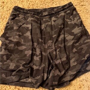 lululemon athletica Black Camo Athletic Shorts